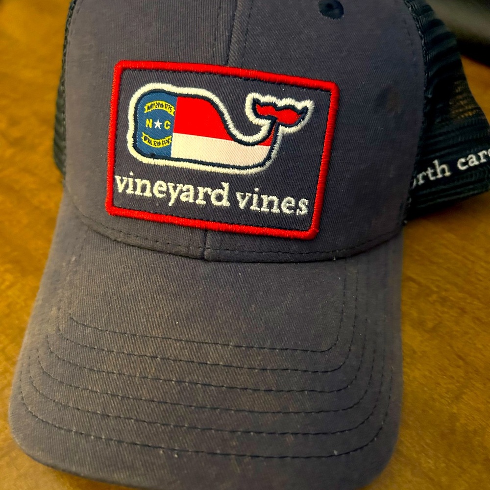 Vineyard Vines North Carolina Dark Blue Hat with Red Logo